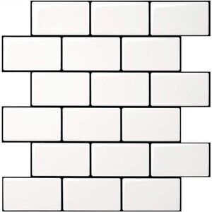 Subway Tiles Peel and Stick Backsplash, 12inch x 12inch Stick on Tiles Kitchen